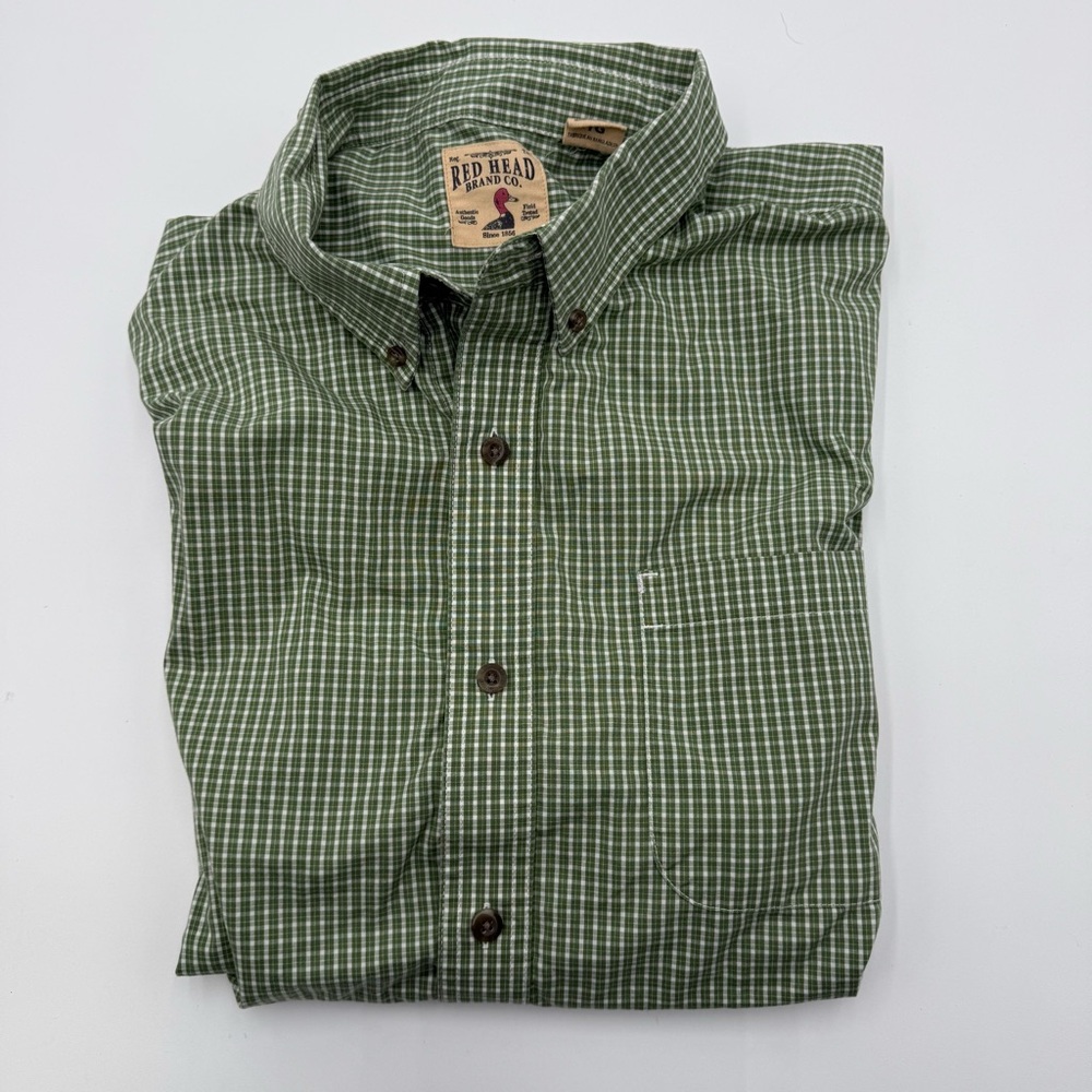 Men’s Red Head Brand Co Button Front Shirt XL Plaid Short Sleeve